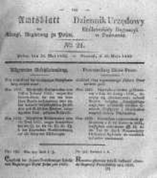 Amtsblatt der K&ouml;niglichen Regierung zu Posen. 1832.05.22 Nro.21