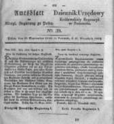 Amtsblatt der K&ouml;niglichen Regierung zu Posen. 1832.09.25 Nro.39