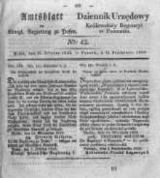 Amtsblatt der K&ouml;niglichen Regierung zu Posen. 1832.10.16 Nro.42