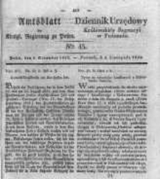 Amtsblatt der K&ouml;niglichen Regierung zu Posen. 1832.11.06 Nro.45