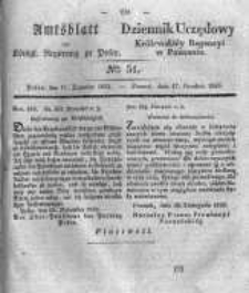 Amtsblatt der K&ouml;niglichen Regierung zu Posen. 1833.12.17 Nro.51