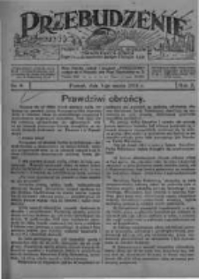 Przebudzenie: tygodnik poświęcony obronie interesów robotników rolnych i leśnych. Organ Związku Robotników Rolnych i Leśnych ZZP. 1928.03.01 R.10 Nr9