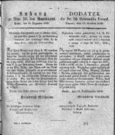 Dodatek do Nr.50. Dziennika Urzęd., Poznań, dnia 13 grudnia 1836.