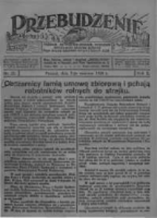Przebudzenie: tygodnik poświęcony obronie interesów robotników rolnych i leśnych. Organ Związku Robotników Rolnych i Leśnych ZZP. 1928.06.07 R.10 Nr23