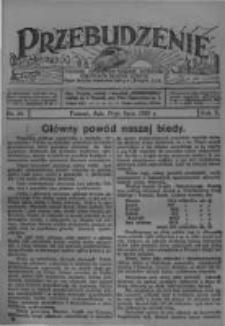Przebudzenie: tygodnik poświęcony obronie interesów robotników rolnych i leśnych. Organ Związku Robotników Rolnych i Leśnych ZZP. 1928.07.19 R.10 Nr29
