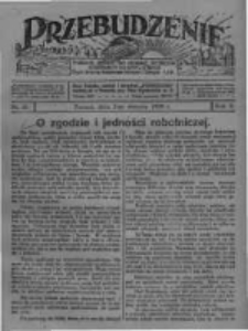 Przebudzenie: tygodnik poświęcony obronie interesów robotników rolnych i leśnych. Organ Związku Robotników Rolnych i Leśnych ZZP. 1928.08.02 R.10 Nr31