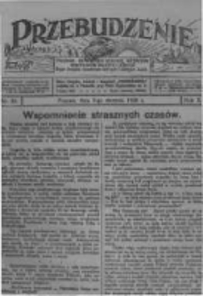 Przebudzenie: tygodnik poświęcony obronie interesów robotników rolnych i leśnych. Organ Związku Robotników Rolnych i Leśnych ZZP. 1928.08.09 R.10 Nr32
