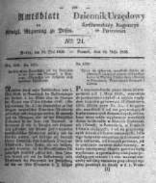 Amtsblatt der Königlichen Regierung zu Posen. 1836.05.24 Nro.21