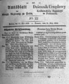 Amtsblatt der Königlichen Regierung zu Posen. 1836.05.31 Nro.22