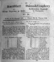 Amtsblatt der Königlichen Regierung zu Posen. 1836.09.20 Nro.38