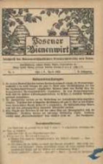 Posener Bienenwirt: Gartenfreund und Kleintierzüchter: Zeitschrift des Bienenwirtschaftlichen Provinzialvereins von Posen 1908.04 Jg.2 Nr4