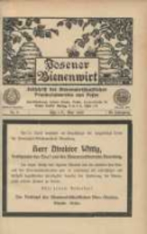 Posener Bienenwirt: Zeitschrift des Bienenwirtschaftlichen Provinzialvereins von Posen 1909.05 Jg.3 Nr5