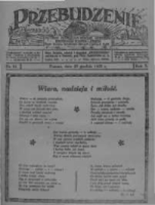 Przebudzenie: tygodnik poświęcony obronie interesów robotników rolnych i leśnych. Organ Związku Robotników Rolnych i Leśnych ZZP. 1928.12.20 R.10 Nr51