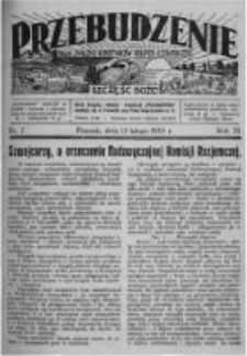 Przebudzenie: organ Związku Robotników Rolnych i Leśnych ZZP. 1930.02.13 R.12 Nr7