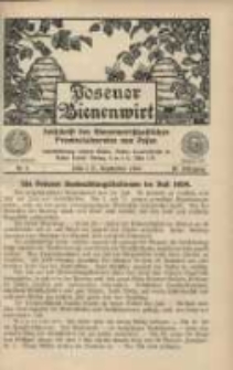 Posener Bienenwirt: Zeitschrift des Bienenwirtschaftlichen Provinzialvereins von Posen 1909.09 Jg.3 Nr9