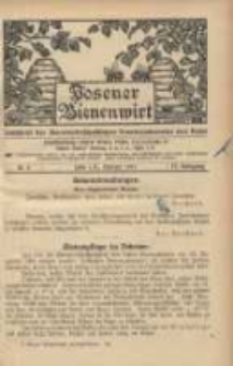 Posener Bienenwirt: Zeitschrift des Bienenwirtschaftlichen Provinzialvereins von Posen 1910.02 Jg.4 Nr2