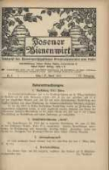 Posener Bienenwirt: Zeitschrift des Bienenwirtschaftlichen Provinzialvereins von Posen 1910.04 Jg.4 Nr4