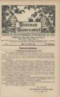 Posener Bienenwirt: Zeitschrift des Bienenwirtschaftlichen Provinzialvereins von Posen 1910.06 Jg.4 Nr6