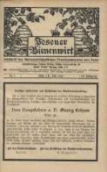 Posener Bienenwirt: Zeitschrift des Bienenwirtschaftlichen Provinzialvereins von Posen 1910.07 Jg.4 Nr7