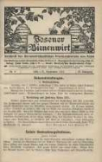 Posener Bienenwirt: Zeitschrift des Bienenwirtschaftlichen Provinzialvereins von Posen 1910.09 Jg.4 Nr9