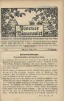 Posener Bienenwirt: Zeitschrift des Bienenwirtschaftlichen Provinzialvereins von Posen 1911.05 Jg.5 Nr5