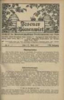 Posener Bienenwirt: Zeitschrift des Bienenwirtschaftlichen Provinzialvereins von Posen 1914.04 Jg.8 Nr4