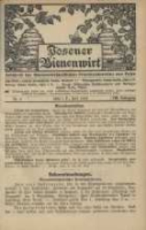 Posener Bienenwirt: Zeitschrift des Bienenwirtschaftlichen Provinzialvereins von Posen 1914.06 Jg.8 Nr6