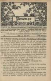 Posener Bienenwirt: Zeitschrift des Bienenwirtschaftlichen Provinzialvereins von Posen 1914.07 Jg.8 Nr7