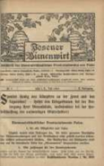 Posener Bienenwirt: Zeitschrift des Bienenwirtschaftlichen Provinzialvereins von Posen 1916.07 Jg.10 Nr7