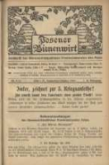Posener Bienenwirt: Zeitschrift des Bienenwirtschaftlichen Provinzialvereins von Posen 1916.09/10 Jg.10 Nr9/10