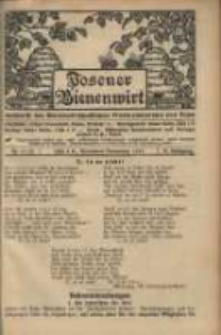 Posener Bienenwirt: Zeitschrift des Bienenwirtschaftlichen Provinzialvereins von Posen 1916.11/12 Jg.10 Nr11/12