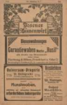 Posener Bienenwirt: Zeitschrift des Bienenwirtschaftlichen Provinzialvereins von Posen 1918.05 Jg.12 Nr5