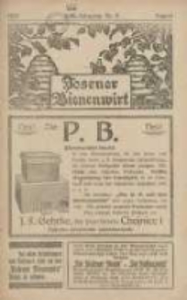 Posener Bienenwirt: Zeitschrift des Großpolnischen Imkerverbandes Poznań 1923.08 Jg.17 Nr8