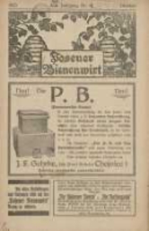 Posener Bienenwirt: Zeitschrift des Großpolnischen Imkerverbandes Poznań 1923.10 Jg.17 Nr10