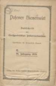 Posener Bienenwirt: Zeitschrift des Großpolnischen Imkerverbandes Poznań 1925.01 Jg.19 Nr1