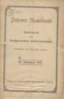 Posener Bienenwirt: Zeitschrift des Großpolnischen Imkerverbandes Poznań 1925.01 Jg.19 Nr1