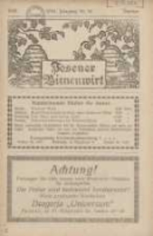 Posener Bienenwirt: Zeitschrift des Großpolnischen Imkerverbandes Poznań 1928.10 Jg.22 Nr10