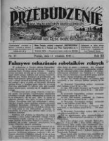 Przebudzenie: organ Związku Robotników Rolnych i Leśnych ZZP. 1930.09.11 R.12 Nr37