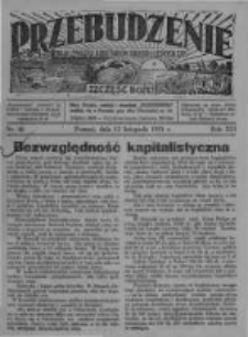 Przebudzenie: organ Związku Robotników Rolnych i Leśnych ZZP. 1931.11.12 R.13 Nr46