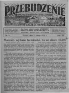 Przebudzenie: organ Związku Robotników Rolnych i Leśnych ZZP. 1932.02.25 R.14 Nr9