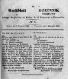Amtsblatt der K&ouml;niglichen Regierung zu Posen. 1843.11.09 Nro.45