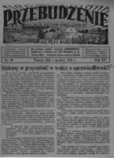 Przebudzenie: organ Związku Robotników Rolnych i Leśnych ZZP. 1932.12.01 R.14 Nr49