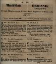 Amtsblatt der Königlichen Regierung zu Posen. 1847.10.12 Nro.41