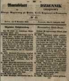 Amtsblatt der Königlichen Regierung zu Posen. 1847.11.09 Nro.45