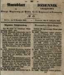 Amtsblatt der Königlichen Regierung zu Posen. 1847.11.09 Nro.45