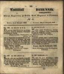 Amtsblatt der Königlichen Regierung zu Posen. 1849.11.06 Nr.45