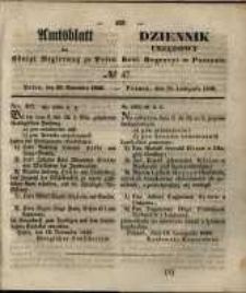 Amtsblatt der Königlichen Regierung zu Posen. 1849.11.20 Nr.47