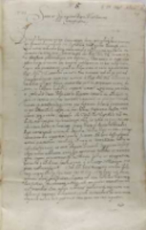Georgius Farensbach palatinus Vendensis Sigismundo III regi Poloniae, Valmiera 25.11.1600