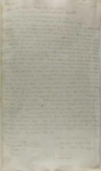 Kopia listu Piotra z Potulicz Potulickiego wojewody kaliskiego do króla, Poznań 07.02.1602