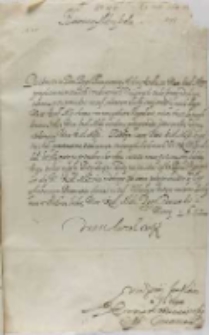Bernard Macieiowski biskup krakowski do króla, Kraków 02.03.1602